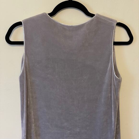 Y2K Vintage Caron Components USA metallic 2 piece set skirt tank top silver - Picture 8 of 16